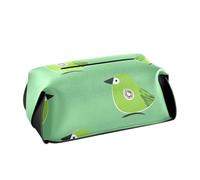 Porta fazzoletti in pelle Porta tovaglioli da appendere visiera parasole con cinghie regolabili e cerniera Dispenser automatico di fazzoletti riutilizzabile Oliver Jeffers Style Kiwi Jade Bird Design