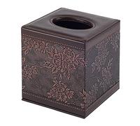 Porta Fazzoletti in Pelle Quadrata - Scatola Moderne Con Fondo Rinforzato Con Magneti - Per Casa, Hotel, Ristorante, Ufficio, Auto - Stile Vintage