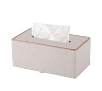 Porta Fazzoletti in Pelle Rettangolare, Scatola Moderne Con Boden Verstärkt Con Magneti, Beige