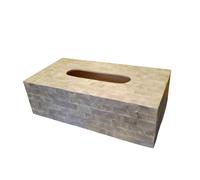 Porta fazzoletti moderno in madre perla argentata