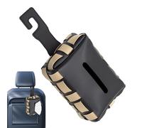 Porta fazzoletti per auto, organizer per tovaglioli sul sedile posteriore, dispenser in pelle PU con design a gancio, compatta da appendere per interni, sedile posteriore del veicolo o uso
