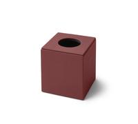 Porta Fazzoletti Quadrato Atena - Vera Pelle Rosso Bordeaux - Eglooh