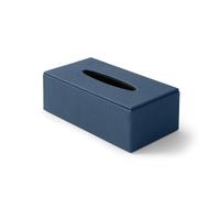 Porta Fazzoletti Rettangolare Atena - Vera Pelle Blu - Eglooh