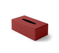 Porta Fazzoletti Rettangolare Atena - Vera Pelle Rosso Ferrari - Eglooh