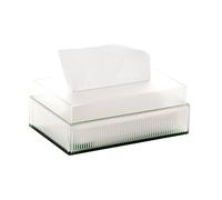 Porta Fazzoletti Scatola di fazzoletti in acrilico da tavolo lusso leggera, distributore tovaglioli semi-ondulati for il viso, for casa, ristorante, hotel Decorazione(Green,Piccolo)