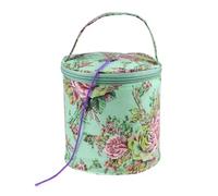 porta filati pieghevole Empty Small Yarn Storage Bag Lemon Yellow Knitted Wool Bags Portable Travel Organize For Crochet Hook And Sewing Tools per Trasportare Progetti, Ferri da Maglia(Flower)