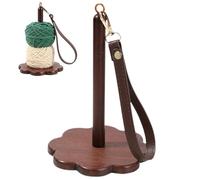 Porta-filato da polso, porta lana quando si lavora all'uncinetto, portatile, in legno, con cinghia, per lavorare a maglia e lavorare a maglia, strumento ergonomico per lavorare a maglia e uncinetto