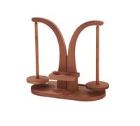 Porta filato magnetico con doppi mandrini per costruzioni in legno per fornire una rotazione regolare del filato e una manipolazione senza grovigli (marrone)