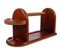 Porta Fili Cucito in Legno Marrone per Quilter e Cucitrici | Base Stabile da Tavolo, per Mini Coni e Ferri da Maglia, Superficie Verniciabile, Ordine Sul Banco