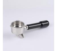 Porta filtro 51 mm a 3 bracci con doppio beccuccio per Delonghi Dedica EC680/EC685/EC785/EC820/EC850/EC860, cestello filtrante con maniglia in ABS e porta filtro in acciaio inossidabile, nero