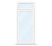 Porta finestra con sopraluce, PVC, IDEAL 4000, bianco, 1 anta, 1000 x 2300 mm, configura individualmente
