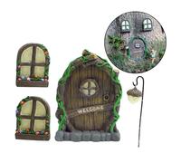 Porta Finestra in Miniatura Da 4 Pezzi / Set per La Decorazione Del Giardino per