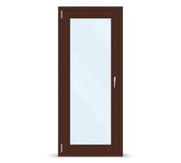Porta finestra marrone, PVC, IDEAL 4000, Marrone simile a RAL 8022, 510 x 1760 mm, configura individualmente