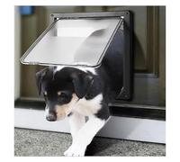 Porta for cani robusta con serratura e cancelletto for la protezione della privacy, porta for di piccola taglia per gatti e cani(Black,S)