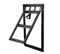 Porta for zanzariera for animali domestici, porta for for gatti con serratura, in plastica for cani e, for finestra, cancelletto di sicurezza, recinzione for per gatti e cani(S 29x24x1.5cm,Black)