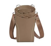 Porta Forbici Parrucchiere Custodia for fondina for forbici da parrucchiere in pelle 1PC con clip pettine for capelli borsa for cintura in vita for barbieri salone(Grey)