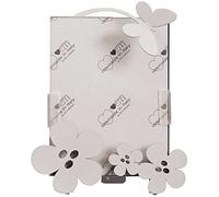 PORTA FOTO BIANCO ARTI E MESTIERI 11034 fiorellini e farfalla BUTTERFLY