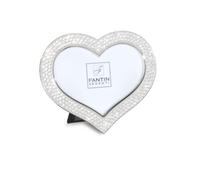 Porta foto in metallo argentato cuore e strass Dimensioni 10xh15 cm in scatola regalo , bomboniera argento