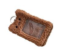 Porta foto in peluche a forma di orsetto in stile cartone animato, 7,6 cm, portachiavi carino, protezione per carta d'identità, carta fotografica, protezione per carta fotografica, D, Casual