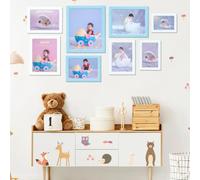 Porta foto magnetico, ideale per creare una galleria personalizzata a casa (25,4 cm, nero)