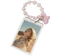 Porta fotocardiale, Supporto per Foto di Farfalle acriliche Simpatico con Finestra Trasparente Portatile e Comoda Portachiavi, Ottimo per Amici, Compagni di Classe