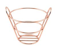 Porta Fritta Francese - Porta Patatine 13x10x6cm, Supporto Patatine Francese, Cesto Cono Con Chip In Acciaio Inossidabile 4 Outlooks | Cono Con Pesanti Per Gli Antipasti Di Snack Alimentare C