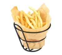 Porta Fritta Francese - Porta Patatine 13x10x6cm, Supporto Patatine Francese, Cesto Cono Con Chip In Acciaio Inossidabile 4 Outlooks | Cono Con Pesanti Per Gli Antipasti Di Snack Alimentare C