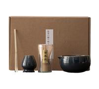 Porta frusta Matcha - Kit giapponese da 4 pezzi | Include frusta in e supporto, per cerimonia del tè, da gustare da soli o condividere con gli amici, set da tè tradizionale giapponese