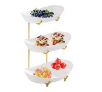 Porta frutta a strati da bancone - Ciotole a più livelli, espositore in acrilico a 3 strati, cassetto decorativo da dessert, elegante supporto per dessert | Elegante cestino organizer per frutta e
