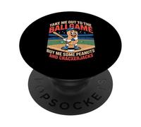 Porta fuori a una partita di baseball BuyMe Some Peanuts Baseball PopSockets PopGrip Adesivo