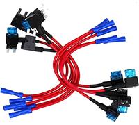 Porta fusibile for auto automatica da 10 pezzi di piccole dimensioni sindrome coronarica acuta Add-a-circuit RUBINETTO Adattatore con Micro Mini Standard 105A ATM Fusibile lama