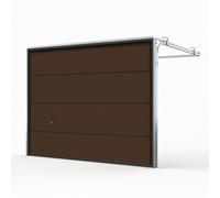 Porta garage marrone, portone sezionale, modello basic, RAL 8014, 2000 x 1900 mm, configurabile su misura