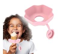 Porta ghiaccioli per bambini, cattura le gocce prima che cadano, porta gelato e ghiaccioli per giorni estivi, feste di compleanno e uso esterno (rosa)