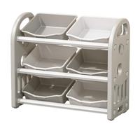 Porta Giochi Pupazzi Cameretta Portaoggetti Per Giocattoli In Plastica A 3 Livelli Con 6 Contenitori Per Rimovibili Per La Camera Da Letto Della Sala Giochi Baule Portagiochi Per Vestiti