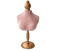 Porta gioielli con espositore for collana manichino in velluto floreale rosa for collane, cristalli e decorazioni for finestre di boutique(16 * 36cm)