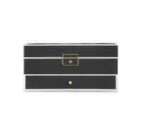 Porta gioielli Jewelry Box with Mirror and LED Lights Two Layers Jewelry Organizer Storage Case for Women Girls Display(Groen)