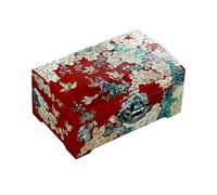 porta gioielli Portagioie | Realizzato in legno | Interno in velluto a due strati | Coperchio a specchio | Finitura laccata | Arte cinese fatta a mano | Regalo for San e festa della mamma(Red)