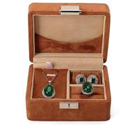 Porta gioielli Set di gioielli 3 in 1 Confezione regalo Scatole for orecchini, anelli, collane, piccole scatole portagioielli for i regali di San Valentino(Caf)
