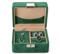 Porta gioielli Set di gioielli 3 in 1 Confezione regalo Scatole for orecchini, anelli, collane, piccole scatole portagioielli for i regali di San Valentino(Groen)
