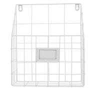 Porta Giornali da Parete in Ferro Bianco per Documenti e Posta | Design a Rete Aperta, Accesso Immediato e Spazio Ordinato, per Soggiorno e Sala D’attesa