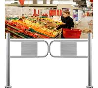 Porta girevole di sicurezza a 1 via, in acciaio inox, cancello a doppia molla, dispositivo di entrata e uscita a mezza vita per supermercati, soluzione di accesso di sicurezza larga 150 cm