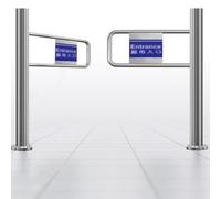 Porta girevole in acciaio inossidabile Porta in metallo a 90 ° in una direzione per l'accesso al supermercato e alla biblioteca, porta d'ingresso a barriera resistente (180 x 97 cm)