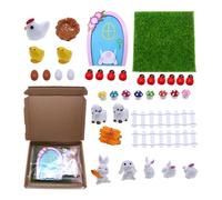 Porta gnomi pasquali, kit porta piccola pasqua,Pasqua Tiny Gate - Giocattolo di Apprendimento Educativo di Racconta, Porta di Casa in Legno per á