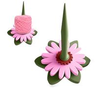 Porta Gomitoli - Supporto Uncinetto Maglia | Accessorio Stampato - Filo Spinner 3D 11x17cm Anti Grovigli in Stile Monstera E Gerbera per Lavoro A Maglia Crochet Viaggi Casa Regalo Creativo