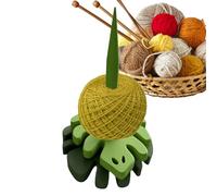 Porta Gomitoli - Supporto Uncinetto Maglia | Accessorio Stampato - Filo Spinner 3D 11x17cm Anti Grovigli in Stile Monstera E Gerbera per Lavoro A Maglia Crochet Viaggi Casa Regalo Creativo