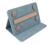 Porta grafici pieghevole per maglia e uncinetto, fermamaglie magnetico con righello e dischi, accessorio portatile per l’arte dei ferri da preservare l’ordine dei punti (Blu)