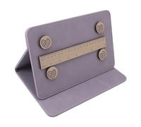 Porta grafici pieghevole per maglia e uncinetto, fermamaglie magnetico con righello e dischi, accessorio portatile per l’arte dei ferri da preservare l’ordine dei punti (Viola)