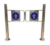 Porta in acciaio inossidabile a 1 via per supermercati, porta a un senso di sola andata, dispositivo automatico di ingresso e uscita, per negozio, supermercati, librerie e magazzini (argento) (90 × 97