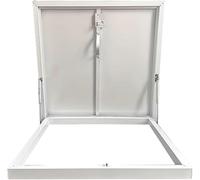 Porta in alluminio resistente alle tempeste con serratura, maniglia idraulica e meccanismo di bloccaggio in metallo, pannello di accesso di sicurezza (65 x 65 cm)