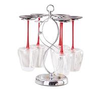 Porta in da vino comptoir - Supporto in, da RRE a V in supporto in metallo con 6 ganci | Port of di bicchieri da vino, display elegante per cucinare, bar